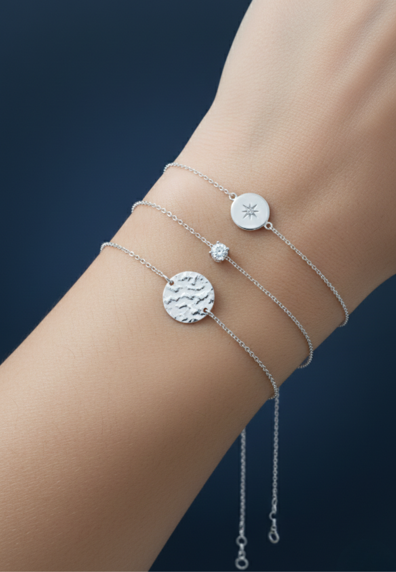 bracelet bougies-bijoux argent  porté poignet 